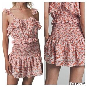 The Shirt by Rochelle Behrens Floral Henry Dress Sz L NWT